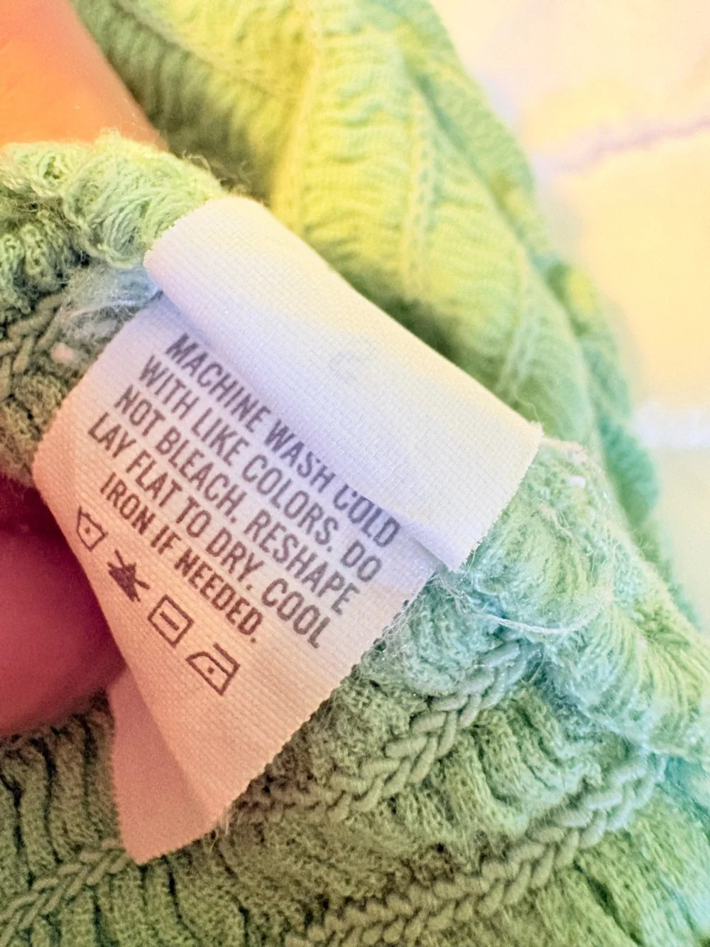 Aerie Green Smocked Crop Top Ruffle Strap - Picture 5 of 6